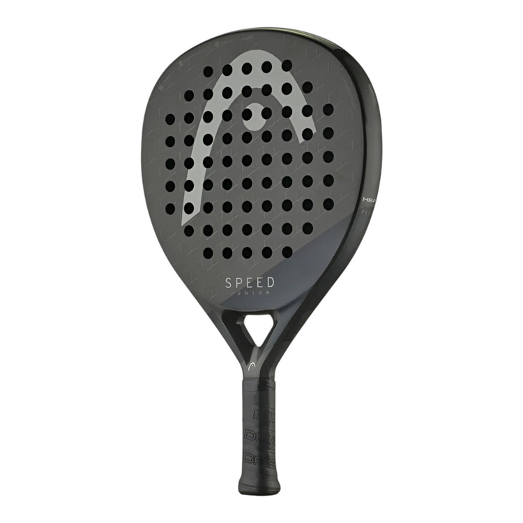 Pala de pádel Radach Sports Head Speed Junior 2025 en color negro con diseño oversize y superficie de fibra de vidrio