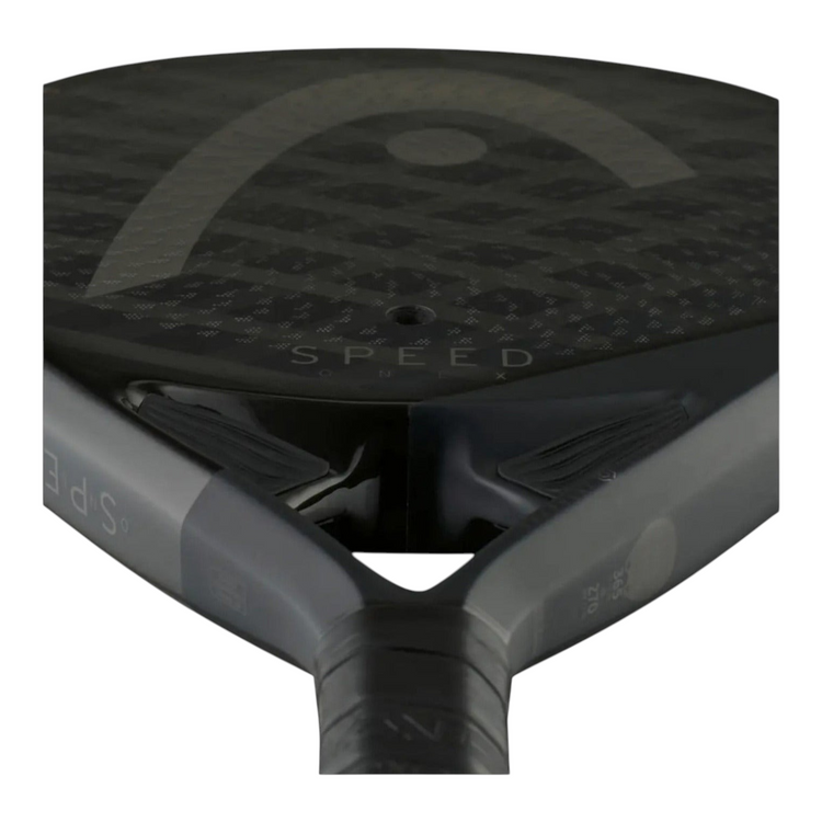 Pala de pádel Radach Sports Head Speed One X en color negro con acabado texturizado y logotipo de la marca