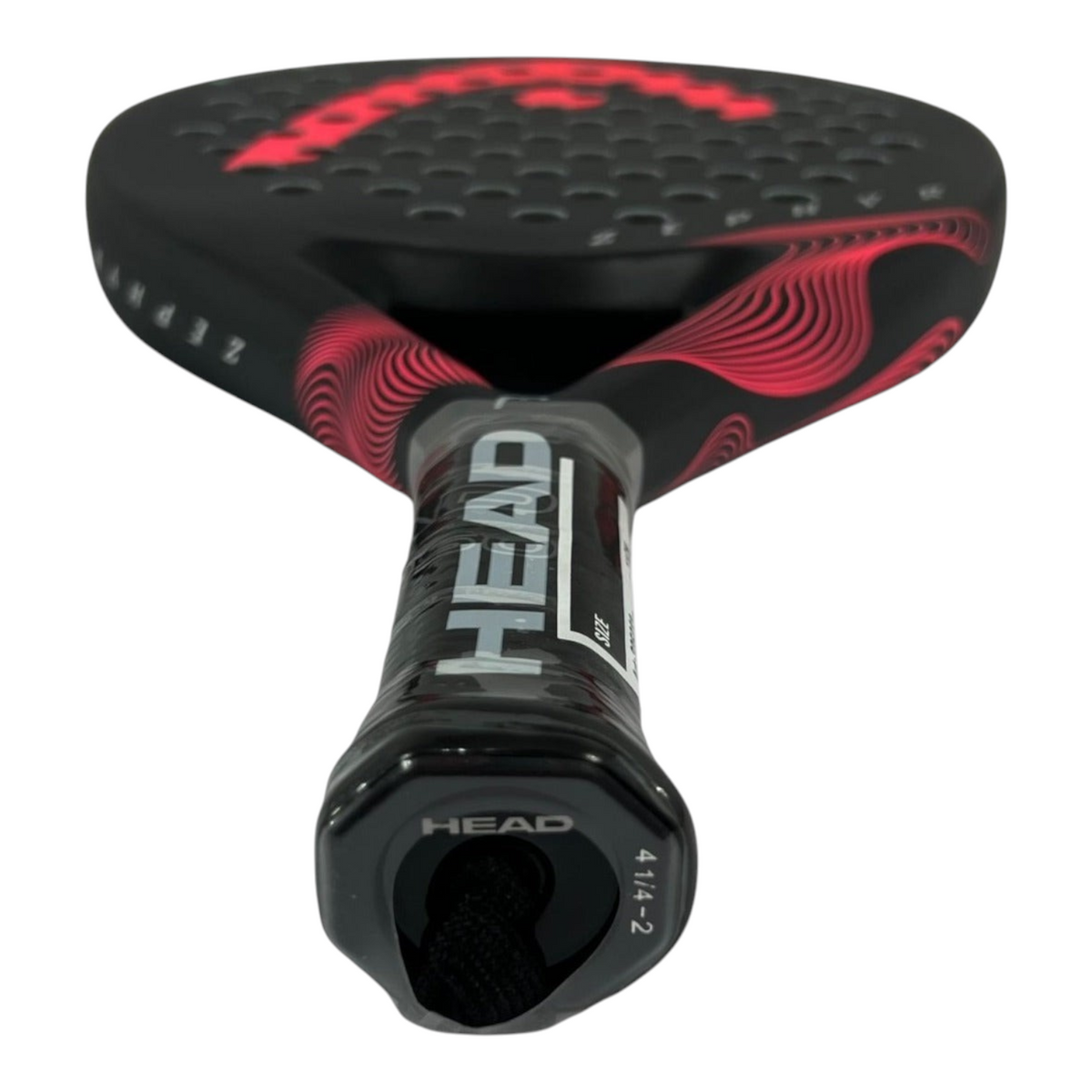 Pala de pádel Radach Sports Head Zephyr 2023 en color negro y rosa con forma redonda y tecnología Graphene 360+