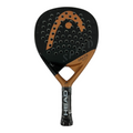 Pala de padel Radach Sports Head Speed Motion 2023 en forma de lagrima, color negro y cobre con acabado hibrido.