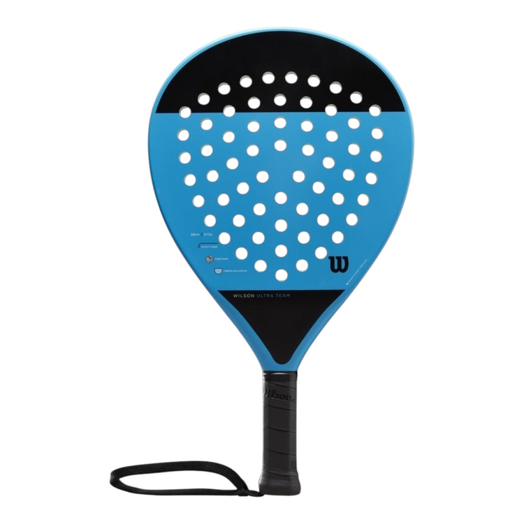 Pala de pádel Wilson Ultra Team en color azul y negro con forma de diamante para mayor potencia, marca Radach Sports