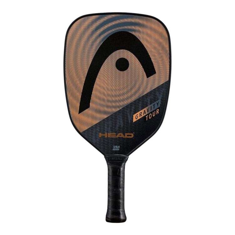 Pala de pickleball Radach Sports Head Gravity Tour en color bronce y negro con diseño flip y superficie híbrida