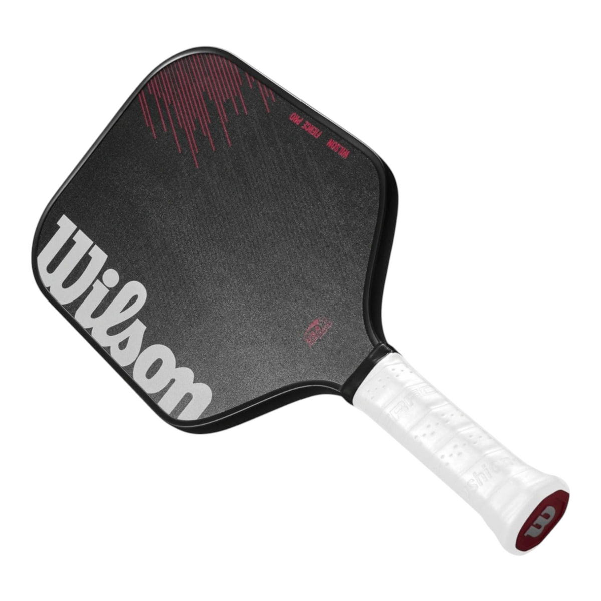 Pala de pickleball Wilson Fierce Pro de 220gr en color negro con detalles rojos, disponible en Radach Sports
