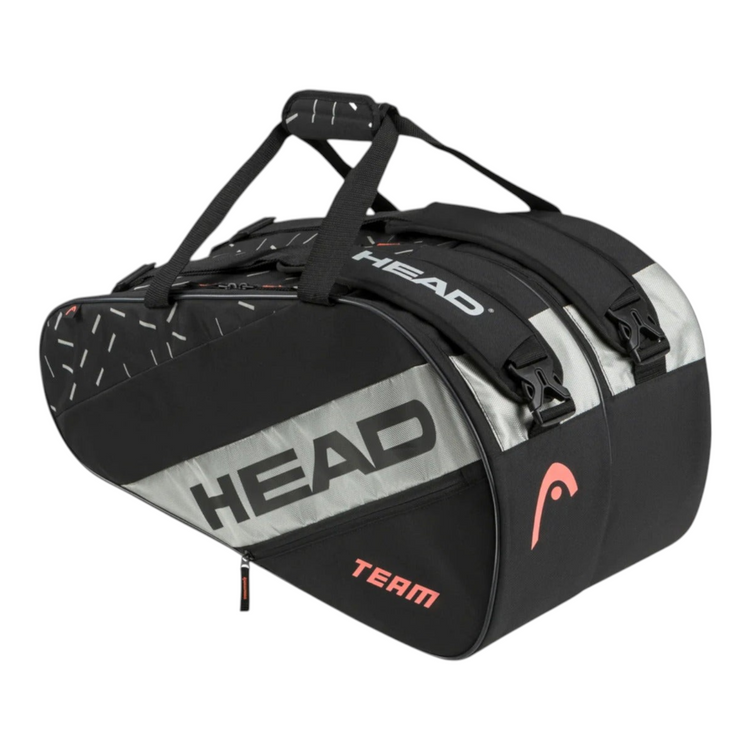 Paletero Radach Sports Head Tour Team Monstercombi negro y naranja con compartimentos para raquetas de pádel