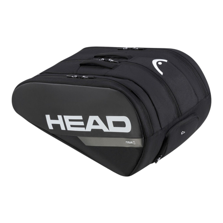 Paletero Radach Sports Head Tour negro y blanco con compartimentos espaciosos para palas de pádel