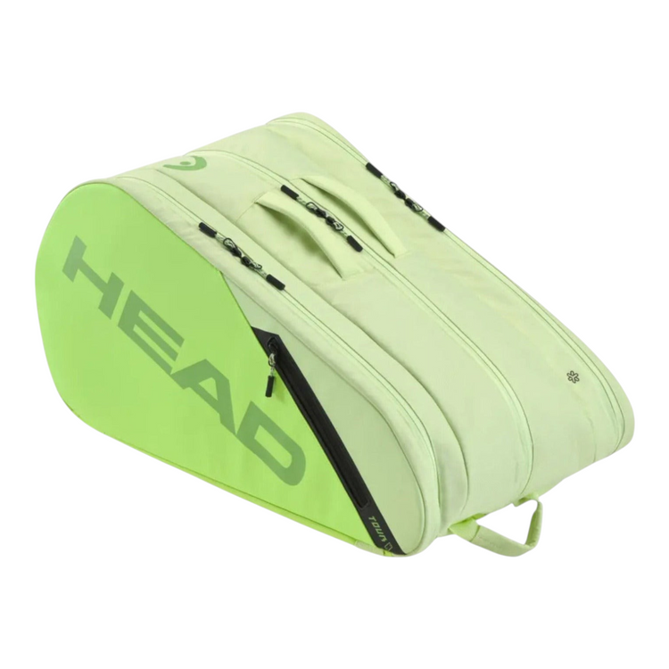 Paletero Radach Sports Head Tour en color verde lima con capacidad para siete palas de pádel y compartimentos con cremallera