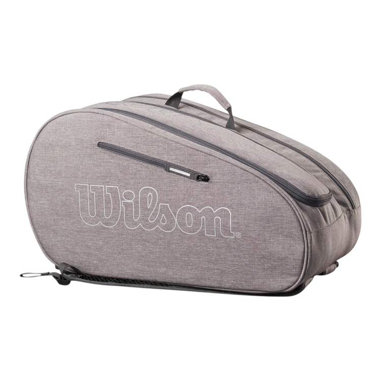 Paletero Radach Sports Wilson Padel Team gris con compartimentos espaciosos y logo Wilson bordado