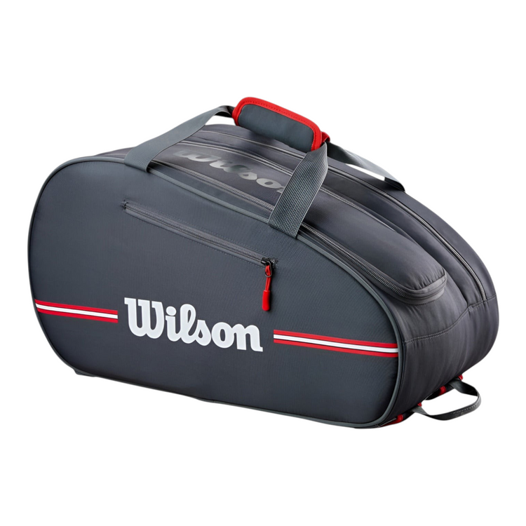 Paletero Radach Sports Wilson Team Padel negro de poliéster con compartimentos para raquetas y calzado