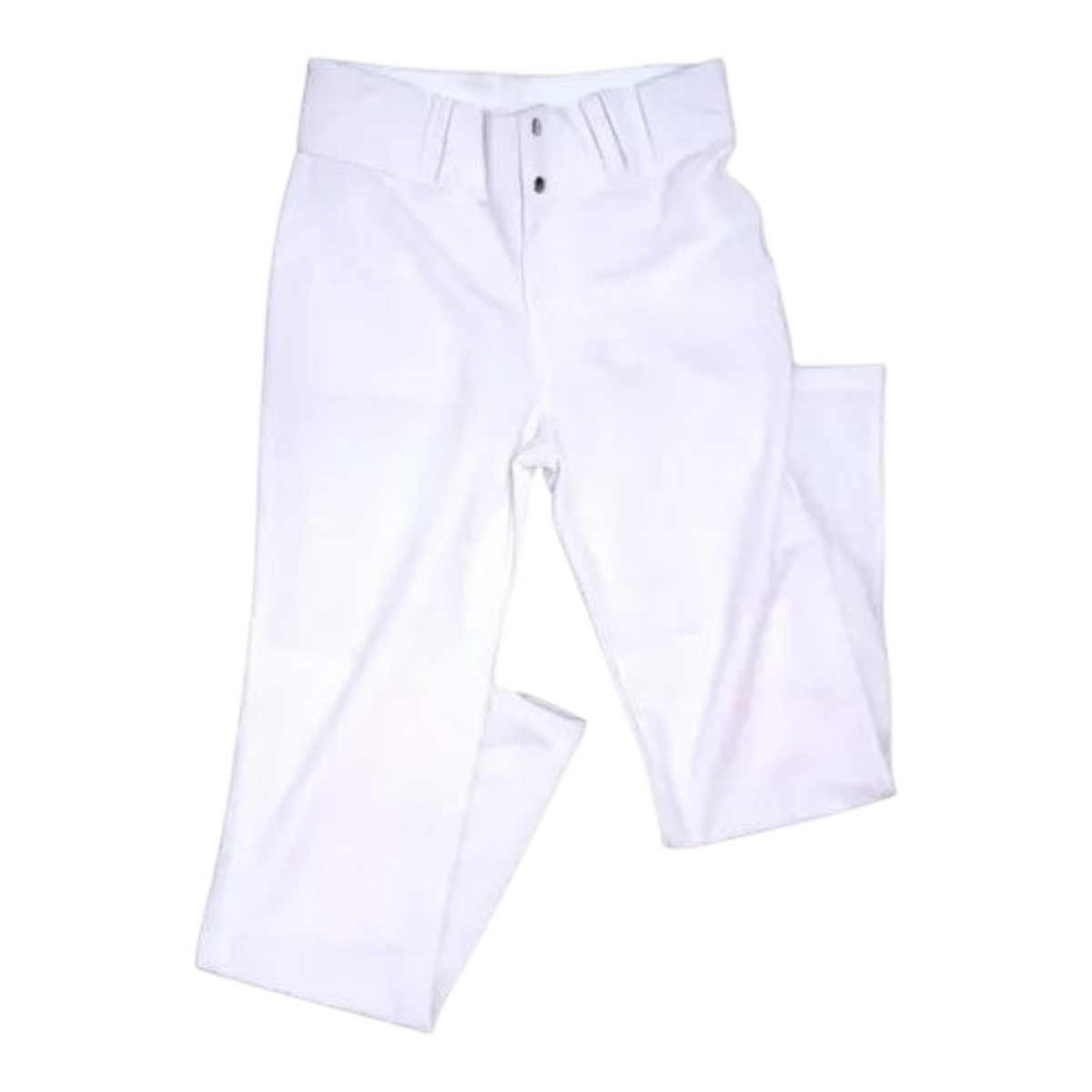 Pantalón de béisbol infantil Radach Sports en color blanco con refuerzo en rodillas y cierre de un solo botón
