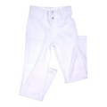 Pantalón de béisbol infantil Radach Sports en color blanco con refuerzo en las rodillas y cierre de un botón