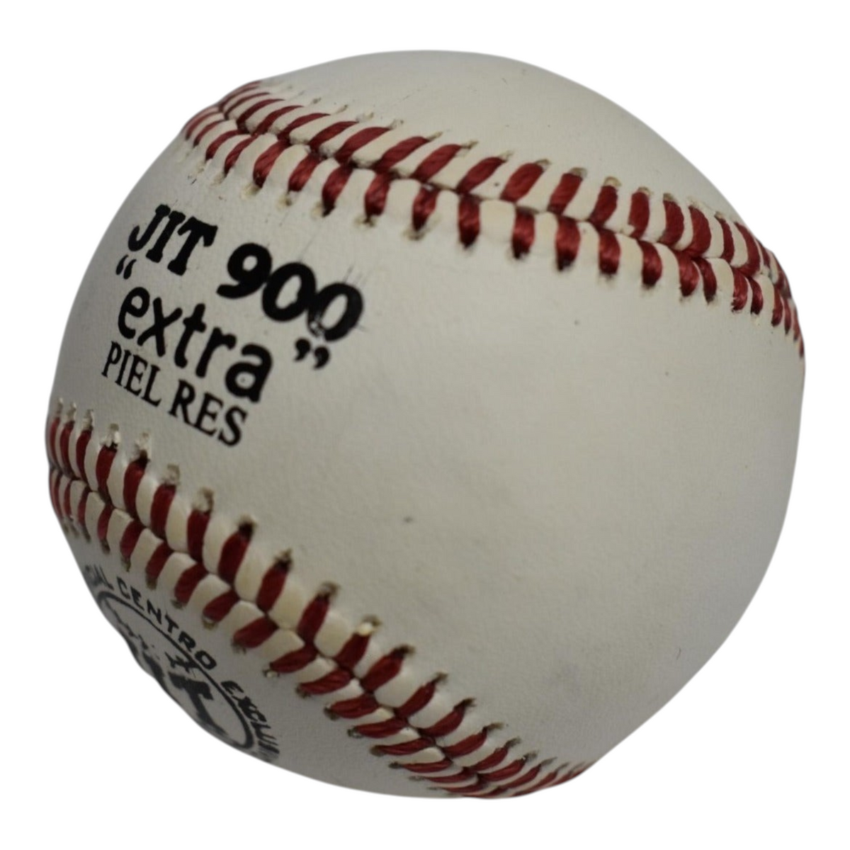 Pelota de beisbol Jit 900 de Radach Sports fabricada en piel blanca con costuras rojas para entrenamiento
