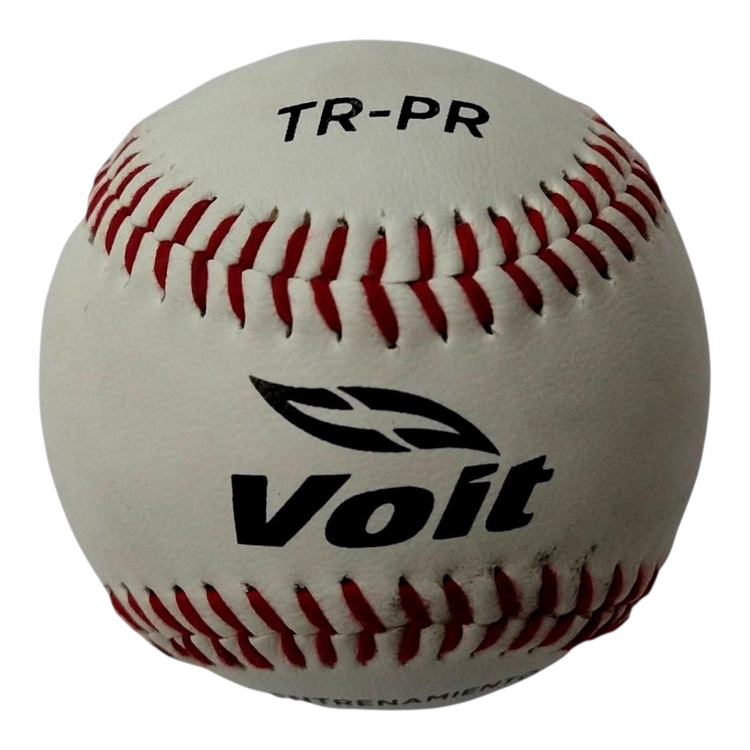 Pelota de beisbol Radach Sports Voit de entrenamiento en color blanco con costuras rojas y piel sintetica