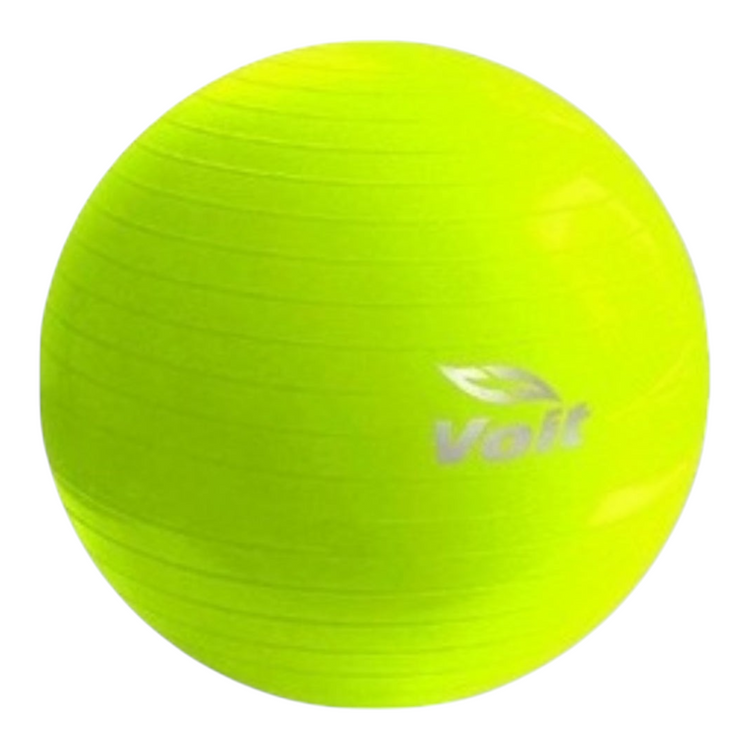 Pelota de ejercicio Voit de 65cm en color verde brillante para yoga y pilates, disponible en Radach Sports