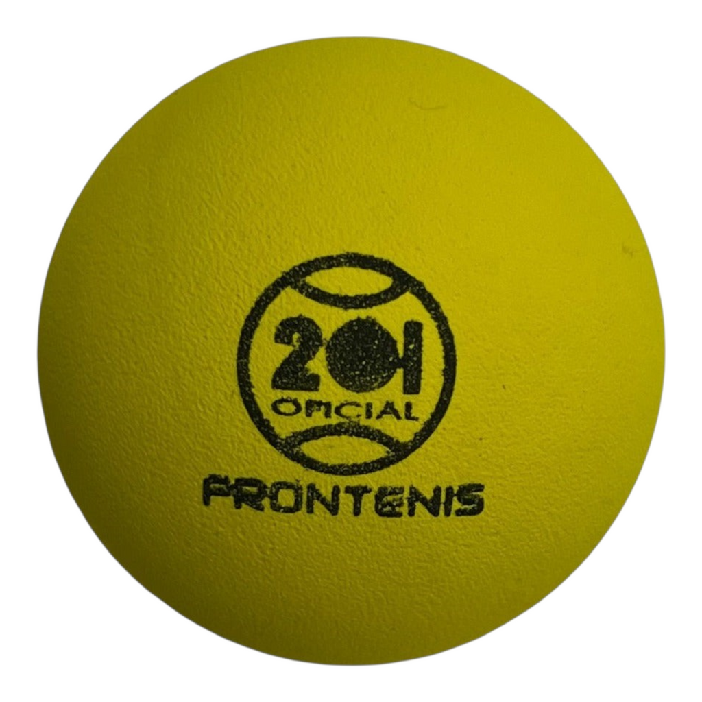 Pelota de frontenis amarilla Radach Sports modelo 201 oficial para frontón a mano
