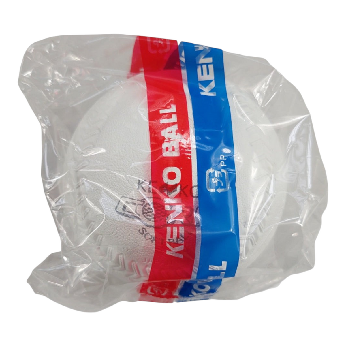 Pelota de softbol blanca Kenko S3c en su empaque original de Radach Sports