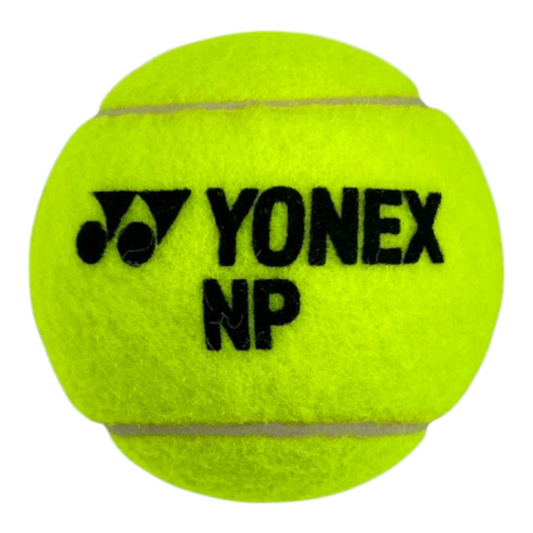 Pelota de tenis amarilla Yonex NP sin presión con fieltro duradero, disponible en Radach Sports
