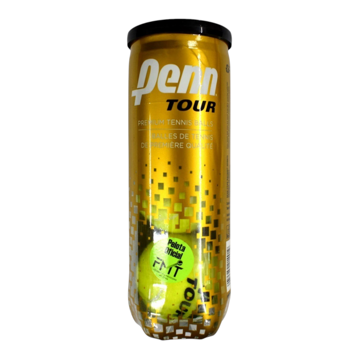 Bote de pelotas de tenis Radach Sports Penn Tour High Altitude con fieltro de alta visibilidad y diseño premium