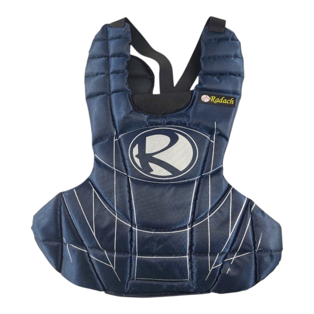 Peto de catcher Radach Sports para béisbol y sóftbol en color azul marino, talla grande para adulto