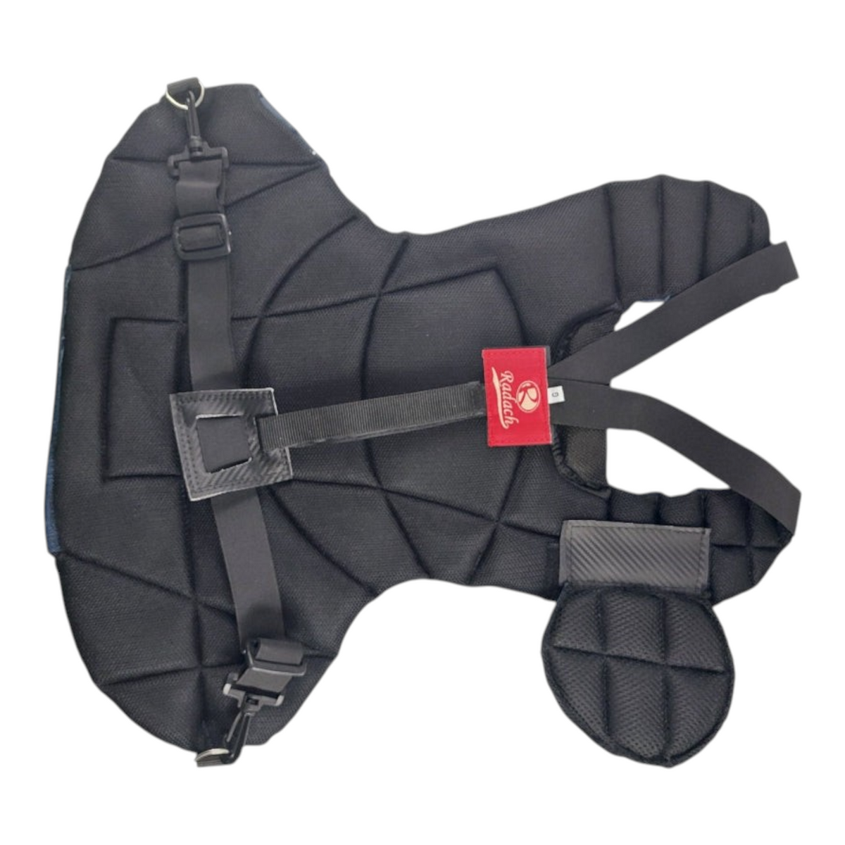 Peto de cátcher Radach Sports en color azul marino, talla grande de 44 cm para béisbol y sóftbol con correas ajustables
