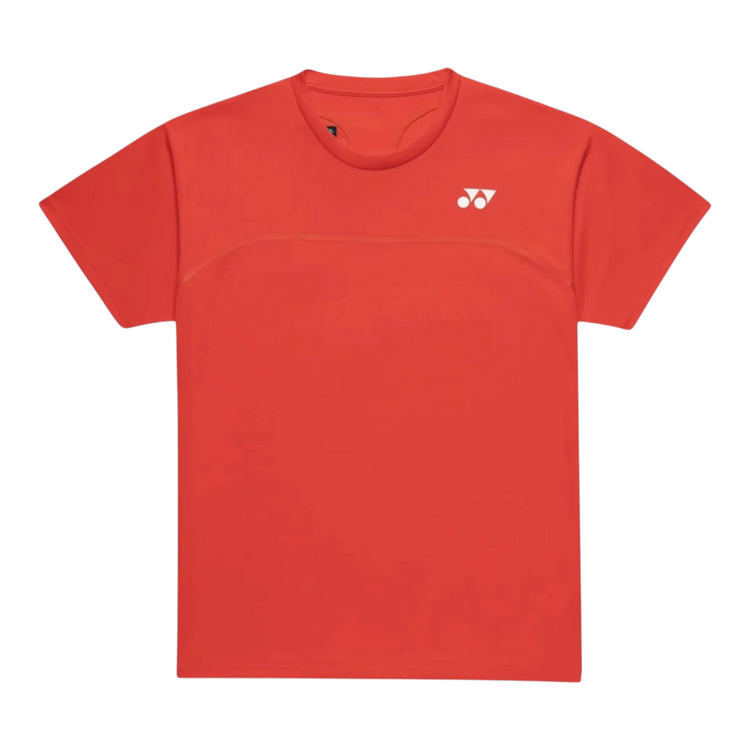 Playera deportiva unisex Radach Sports Yonex 10728EX en color naranja vibrante con tecnología transpirable