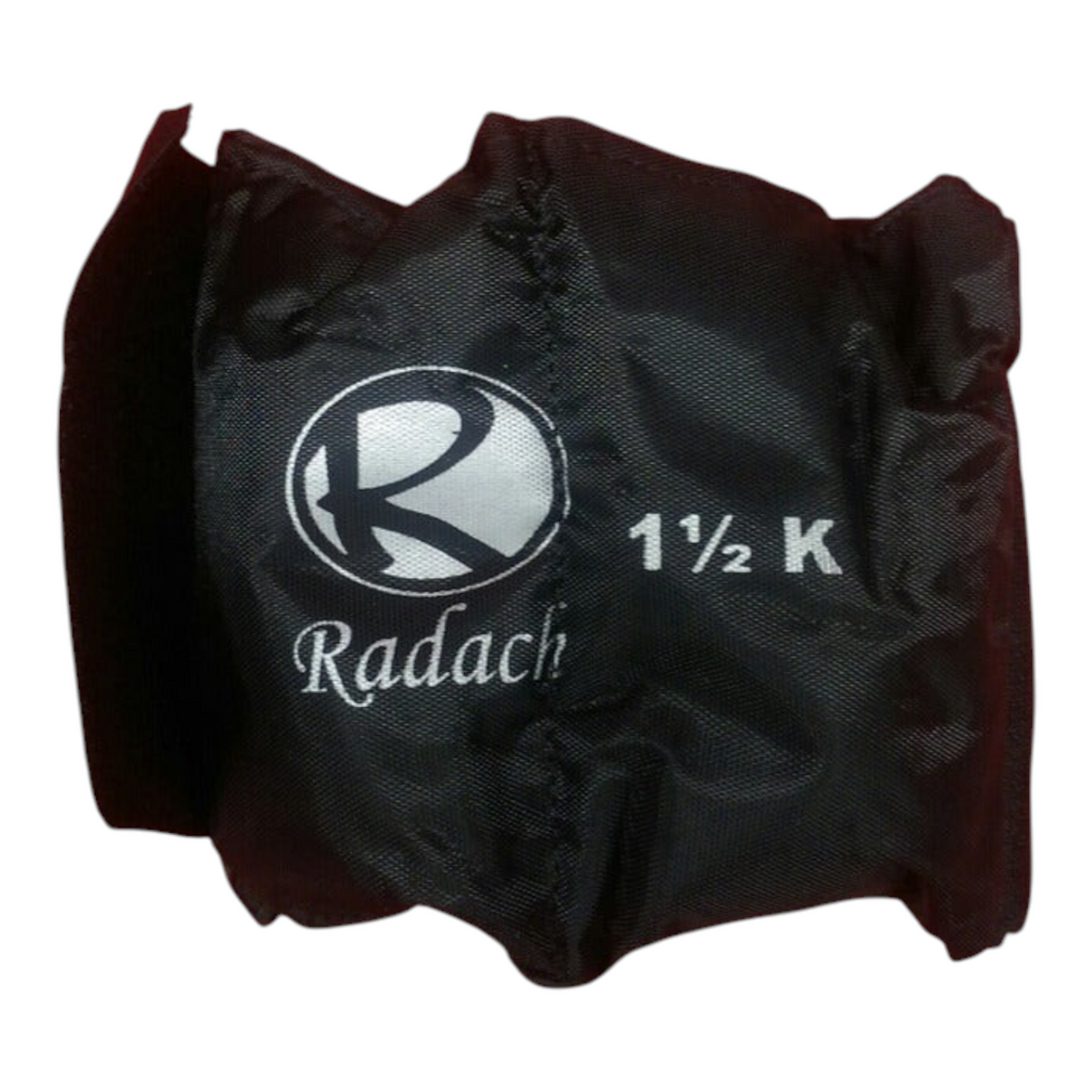 Polainas negras de 1.5 kg Radach Sports con cierre de velcro para entrenamiento de fuerza y resistencia
