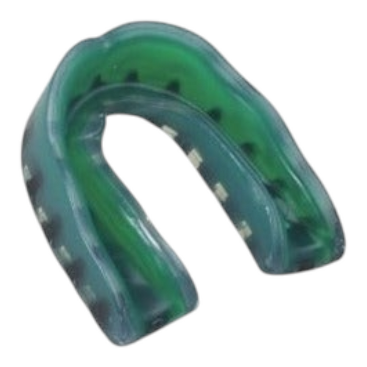 Protector bucal Radach Sports Wilson de triple densidad en color verde translúcido para fútbol americano