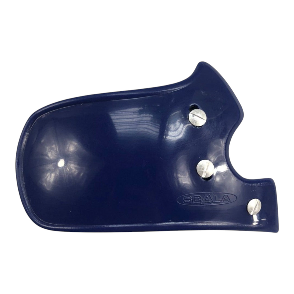 Protector facial Radach Sports para casco de bateador derecho en color azul marino con tornillos de montaje