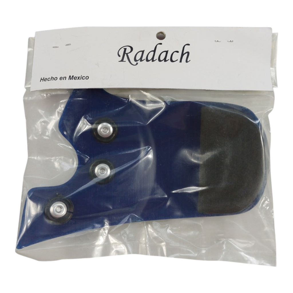 Protector facial Radach Sports para bateador derecho en color azul marino con tornillos de montaje incluidos