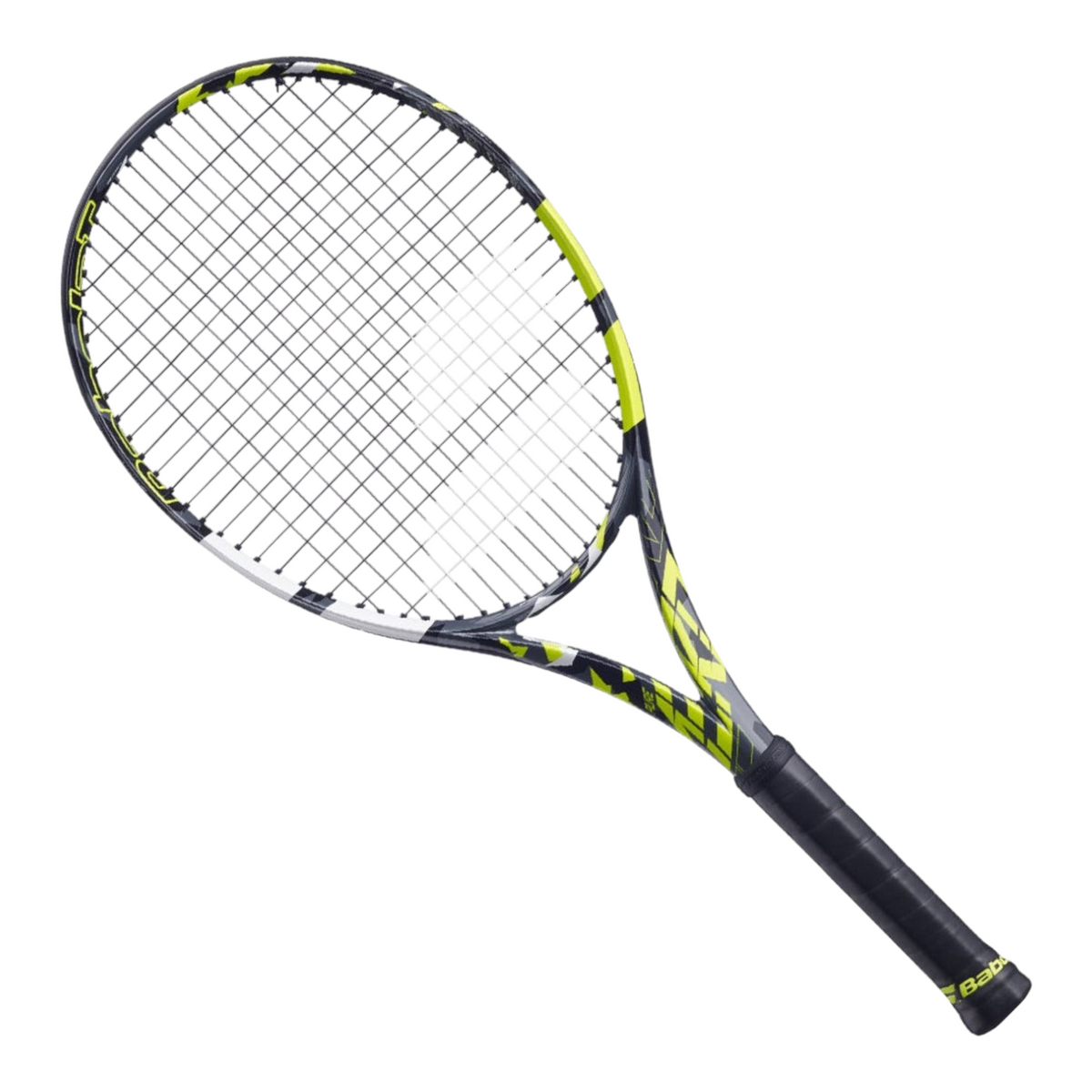 Raqueta de tenis Babolat Pure Aero 98 de 305g en colores negro y amarillo, disponible en Radach Sports
