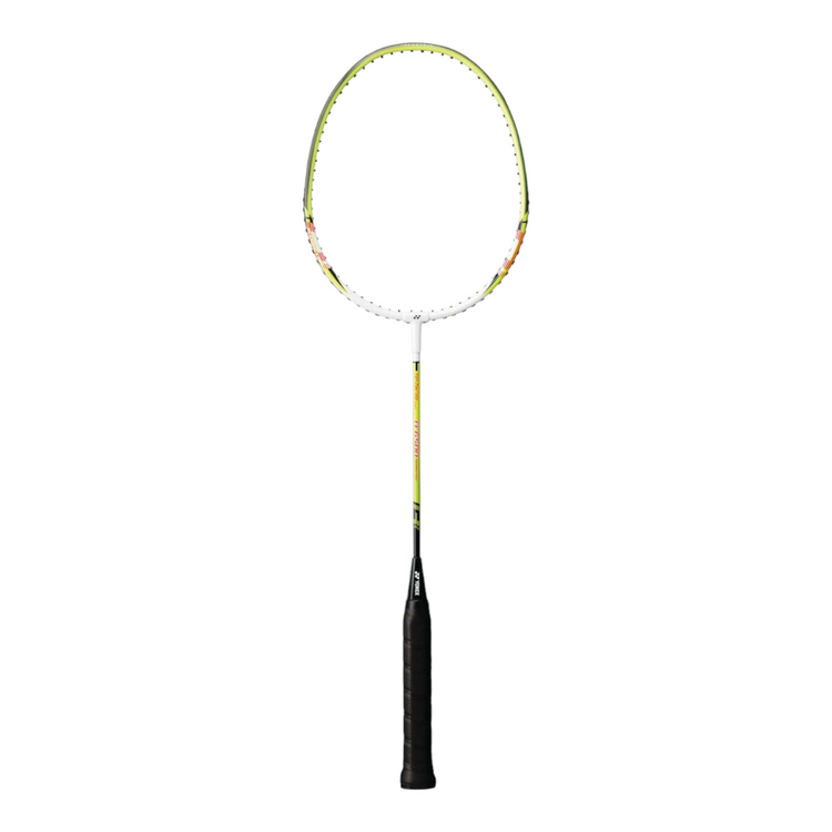 Raqueta de bádminton Radach Sports Yonex B6500 en color blanco y lima con eje de aluminio para jugadores principiantes