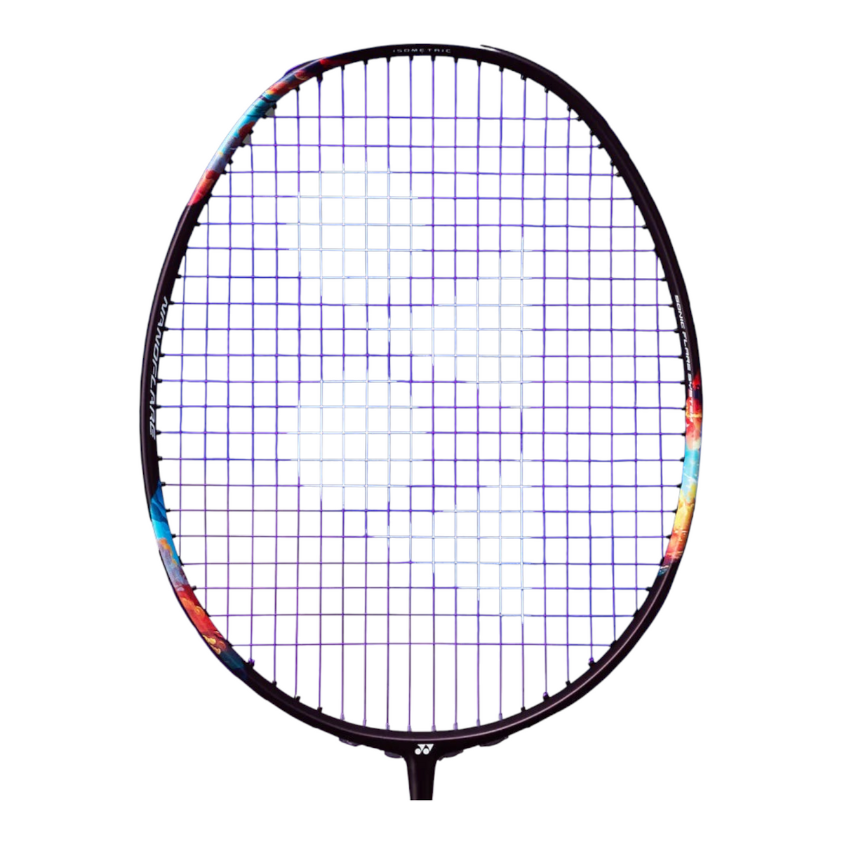 Raqueta de bádminton Radach Sports Yonex Nanoflare 1000 Game en color morado con diseño aerodinámico y encordado