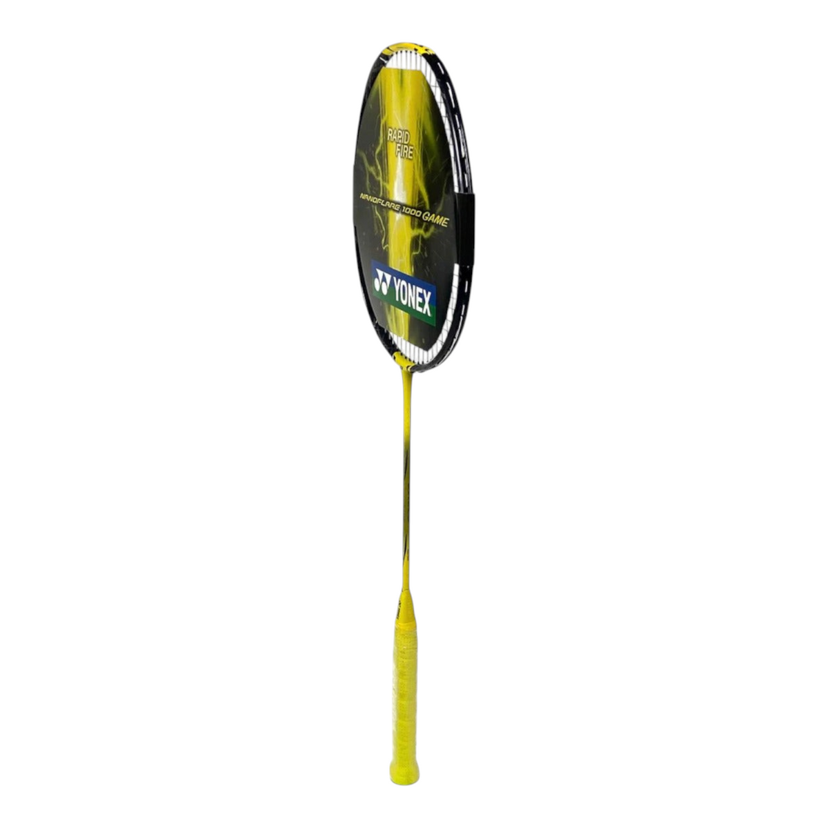 Raqueta de bádminton Radach Sports Yonex Nanoflare 1000 Game en color amarillo y negro con diseño aerodinámico