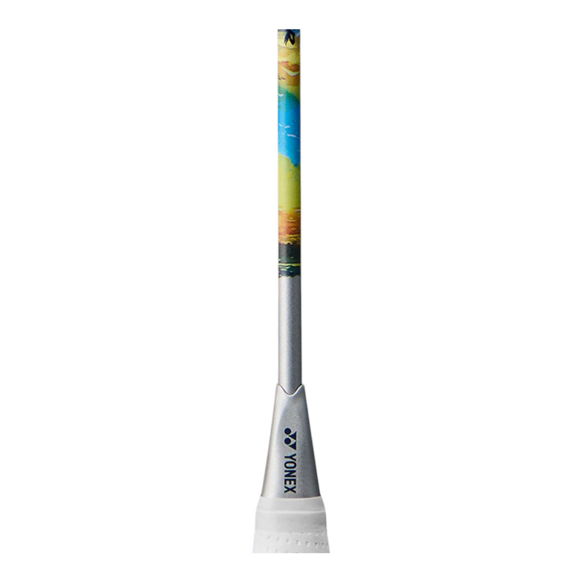 Raqueta de bádminton Yonex Nanoflare 700 GAME de Radach Sports con diseño aerodinámico y detalles en amarillo y verde