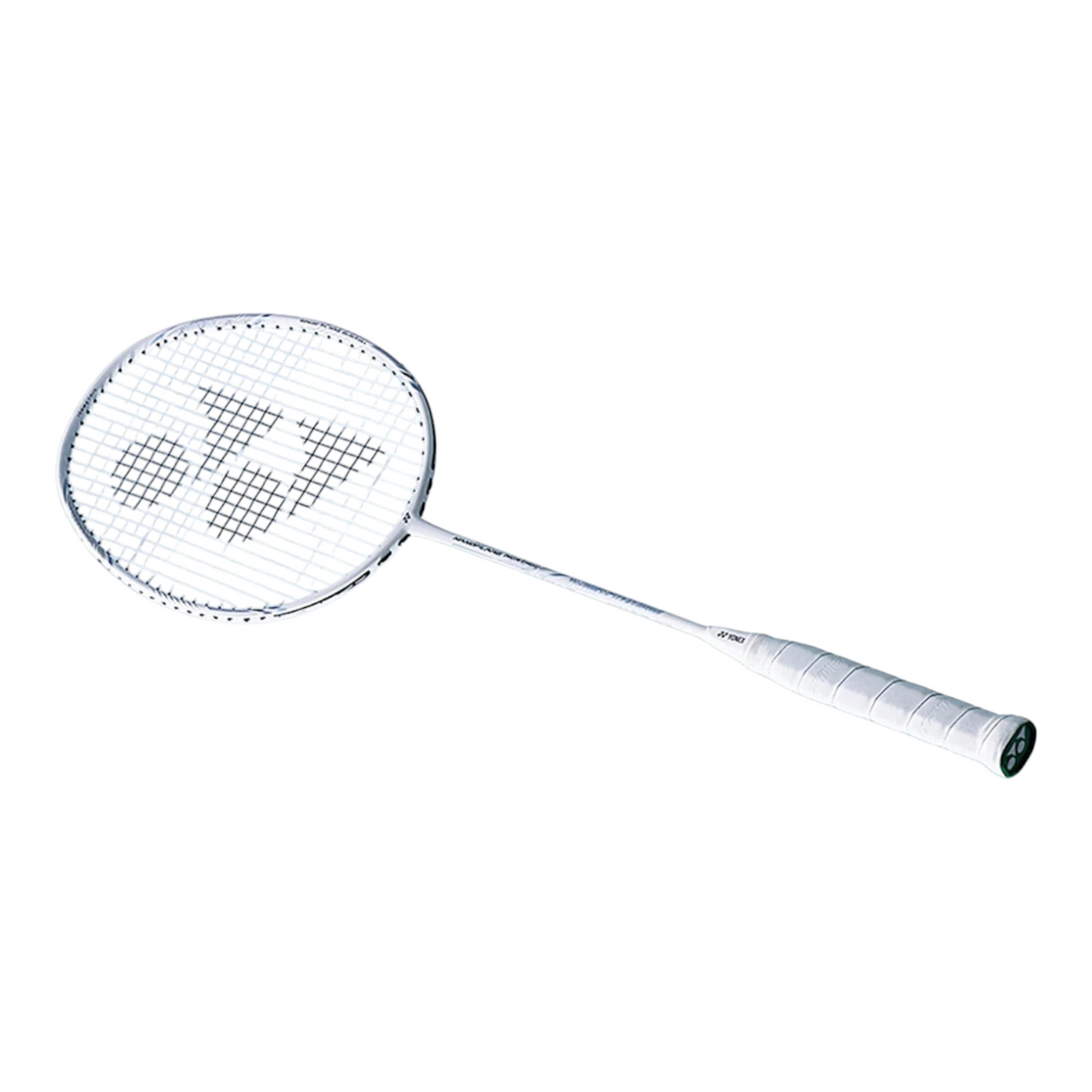 Raqueta de bádminton Radach Sports Yonex NanoFlare Nextage blanca y gris con diseño aerodinámico y acabado mate