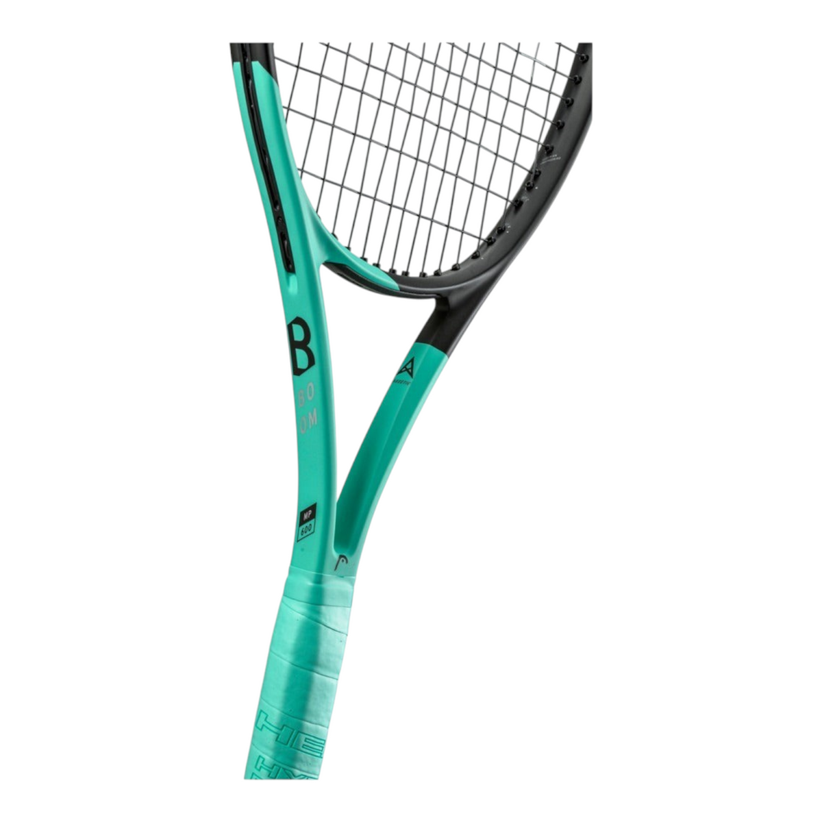 Raqueta de tenis Head Boom MP 2022 de Radach Sports en color negro y verde menta con tecnología Auxetic