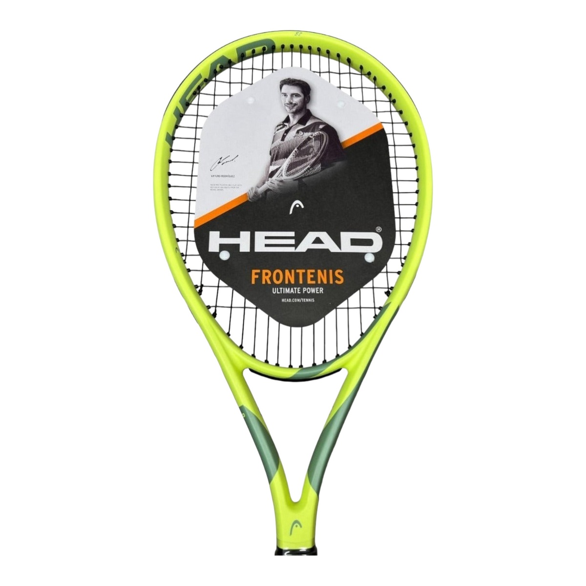 Raqueta de frontenis Radach Sports Head S2 Graphene color verde neón con encordado y diseño profesional