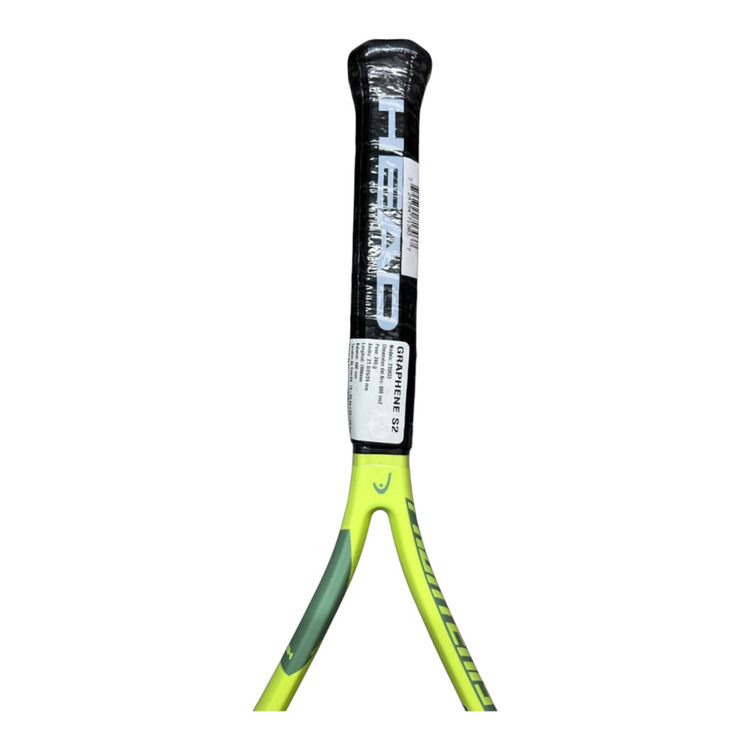 Raqueta de frontenis Radach Sports Head S2 Graphene con marco amarillo neón y empuñadura negra