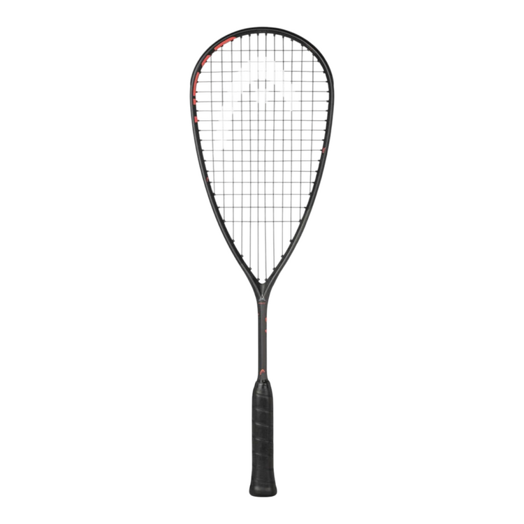 Raqueta de squash Radach Sports Head Speed 135 Slimbody negra con diseño aerodinámico y estructura Auxetic