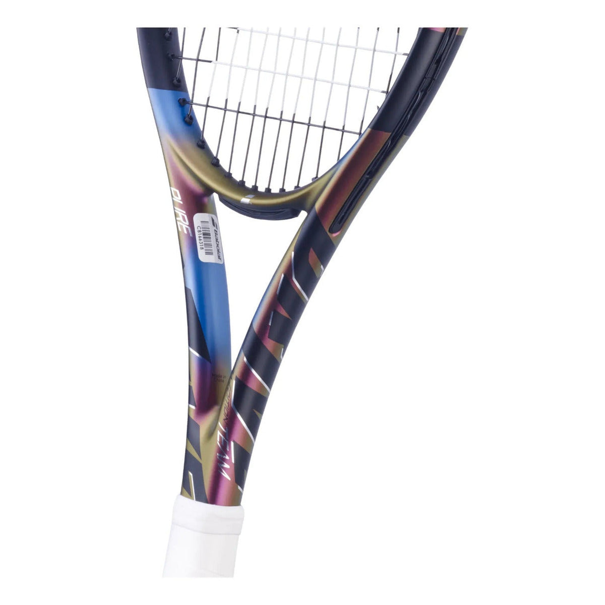 Raqueta de tenis Radach Sports Babolat Pure Drive Team Spectra con acabado iridiscente y diseño de grafito ligero