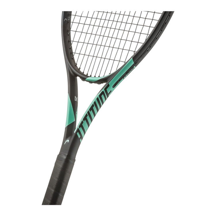 Raqueta de tenis Radach Sports Head Attitude Supreme en color negro y verde azulado con diseño moderno