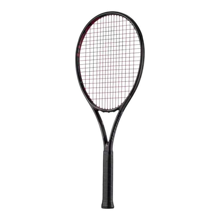 Raqueta de tenis Radach Sports Head Attitude Supreme en color negro con detalles rojos y encordado profesional