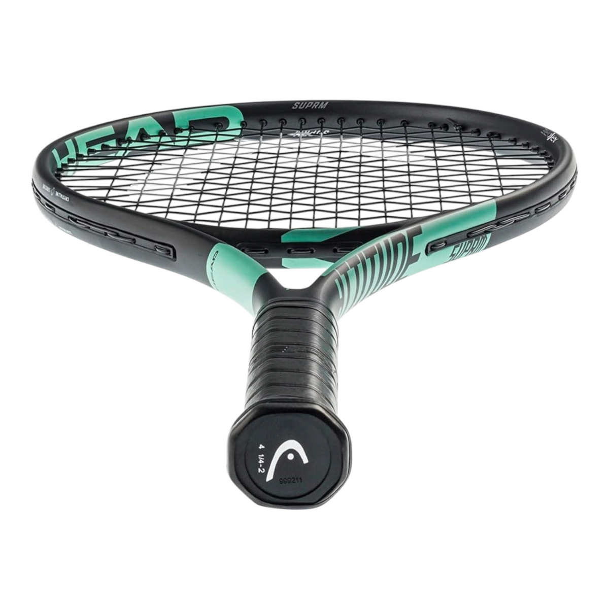 Raqueta de tenis Radach Sports Head Attitude Supreme en color negro y verde azulado para principiantes