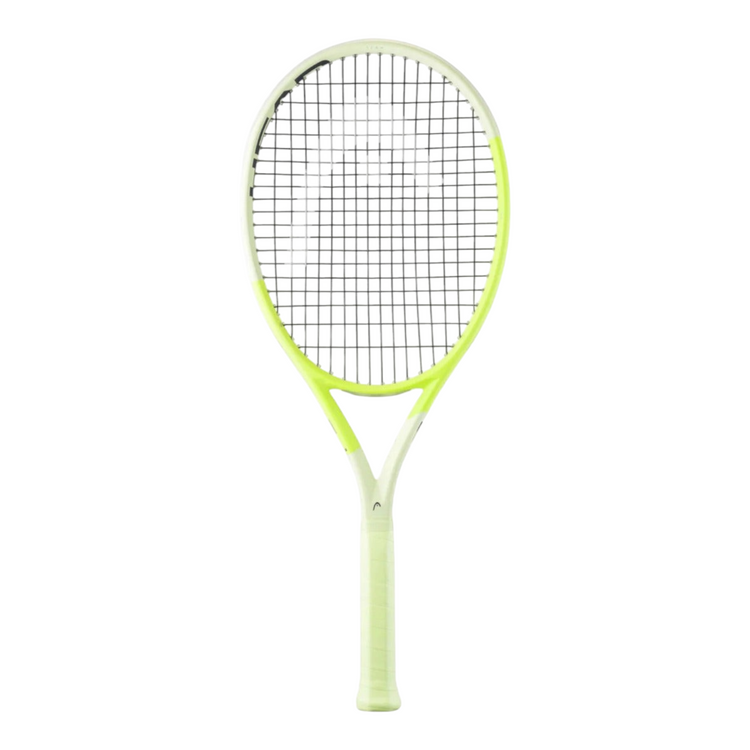 Raqueta de tenis Head Extreme MP L 2024 de Radach Sports en color amarillo neón y blanco con tecnología Auxetic 2.0