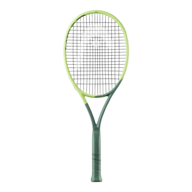 Raqueta de tenis Head Extreme MP 2022 de Radach Sports en color verde lima y gris, diseño profesional de 300g