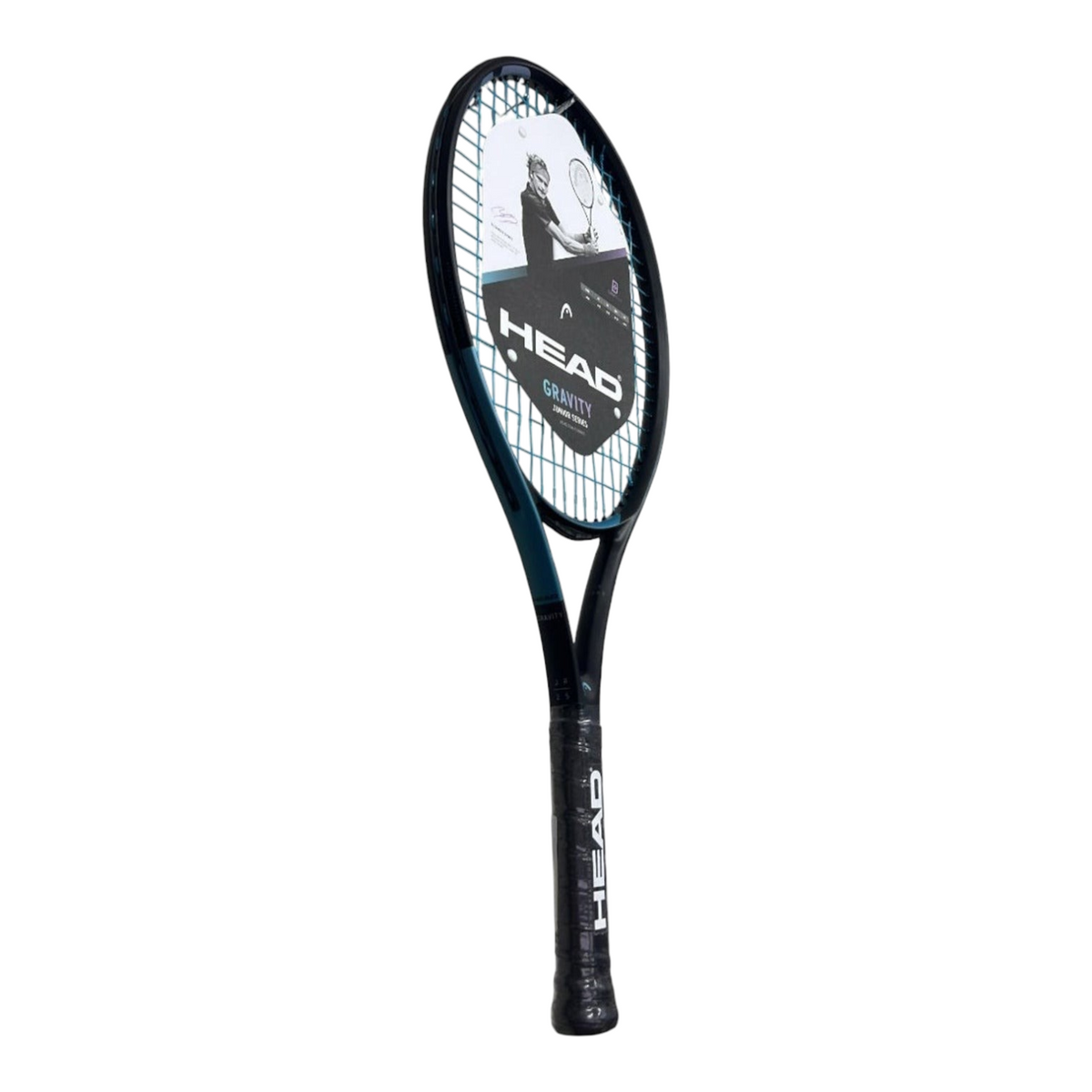 Raqueta de tenis Radach Sports HEAD Gravity 25 Junior de grafito en color negro y azul para niños de 8 a 10 años