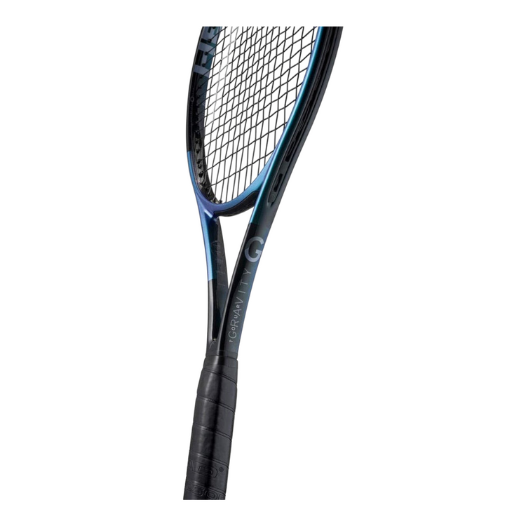 Raqueta de tenis Head Gravity MP L 2025 de Radach Sports con marco azul y negro y empuñadura negra