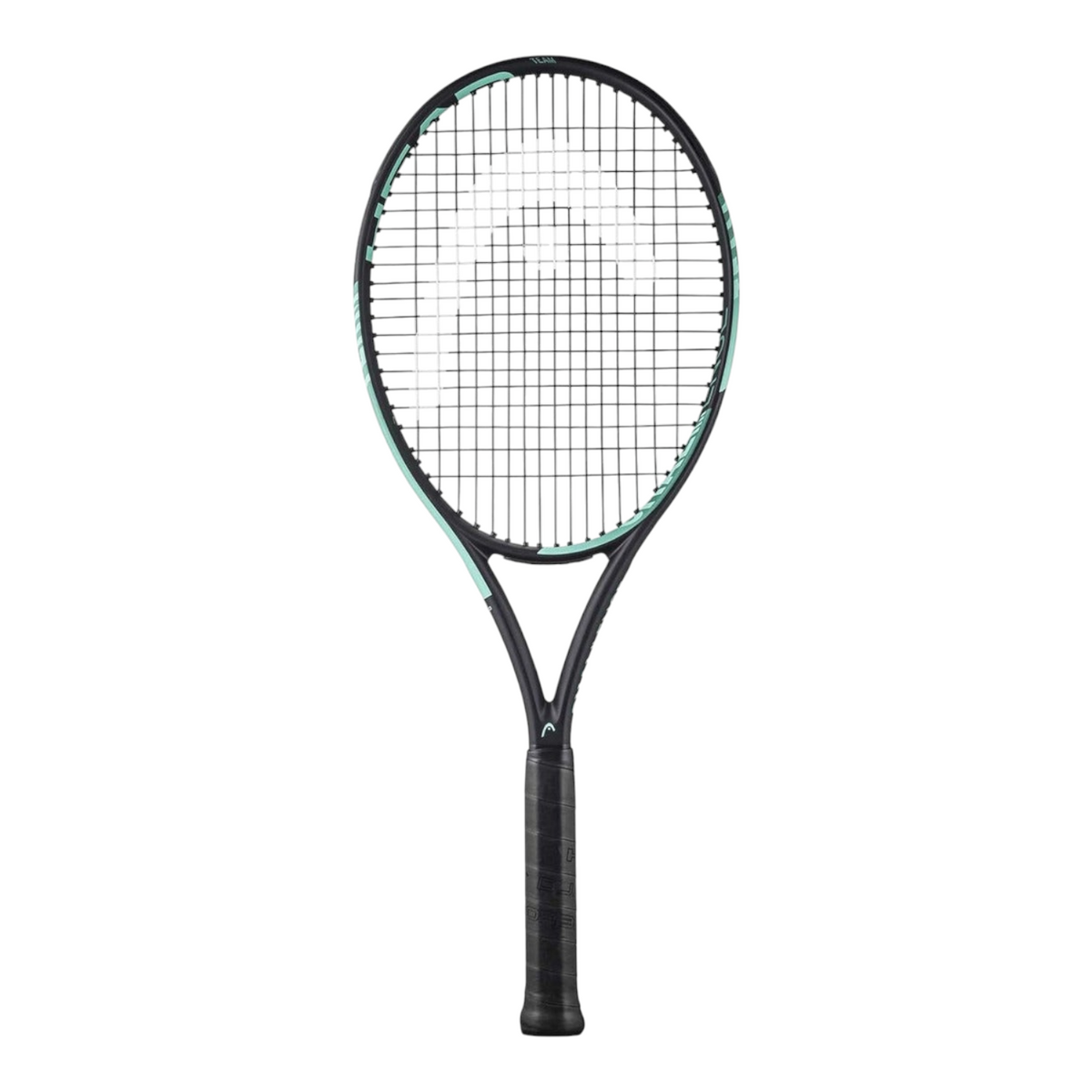 Raqueta de tenis Radach Sports Head Ig Challenge Team en color negro y detalles en verde menta con patrón 16x19