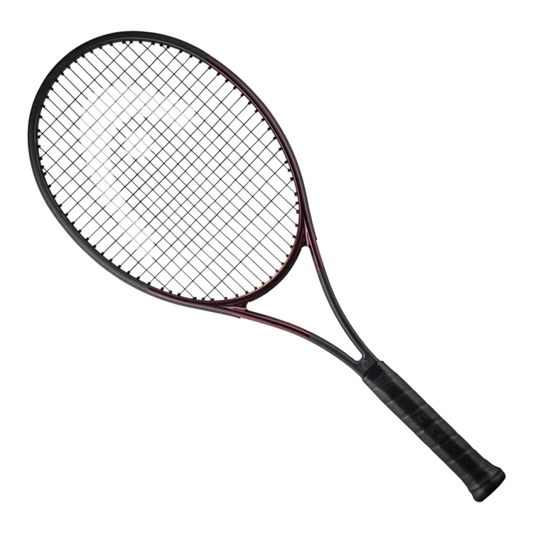 Raqueta de tenis Head Prestige Pro 2023 de Radach Sports con marco negro y detalles en rojo oscuro