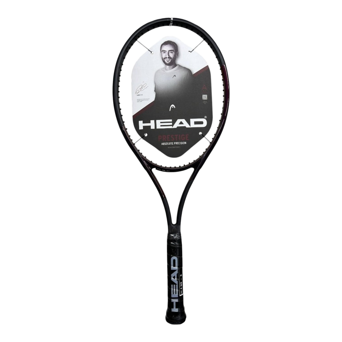 Raqueta de tenis Head Prestige MP L 2023 de 300g en color negro, disponible en Radach Sports