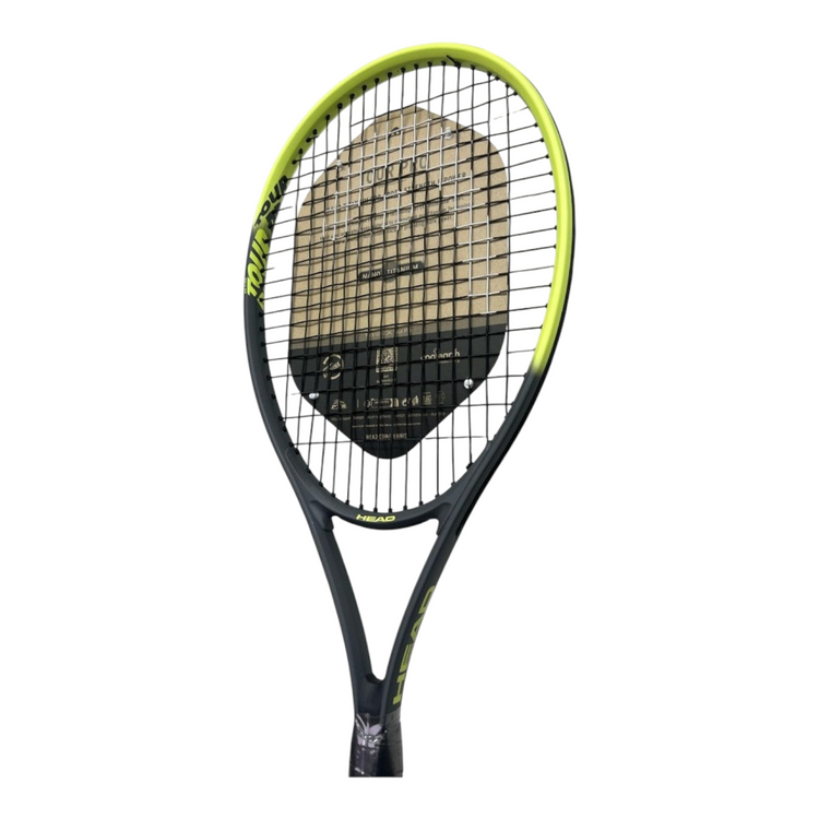 Raqueta de tenis Radach Sports Head Tour Pro de aluminio en color verde y negro con patrón de cuerdas 16x19